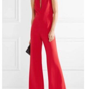Brandon Maxwell Double-Face Crepe Rolled-Collar Jumpsuit 6